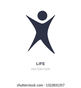life icon on white background. Simple element illustration from People concept. life sign icon symbol design.