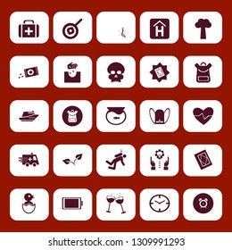 life icon set with tree, fried egg and watch face vector illustration
