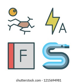 life icon set. vector set about flash, eel and drought icons set.
