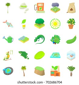 Life icons set. Cartoon set of 25 life vector icons for web isolated on white background