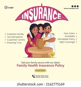 Life Insurance Banner Design Template Stock Vector (Royalty Free ...