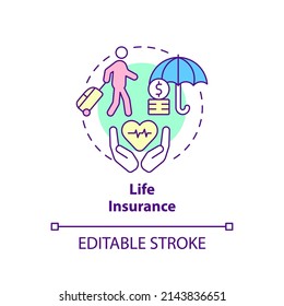 Life insurance concept icon