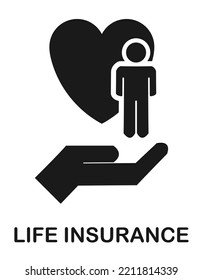 Icono creativo de Life Insurance. Ilustración de elemento simple rellenada. Diseño de símbolos de concepto de seguro de vida para seguros, salud, sector médico para diseño móvil y web, aplicaciones, software, impresión.