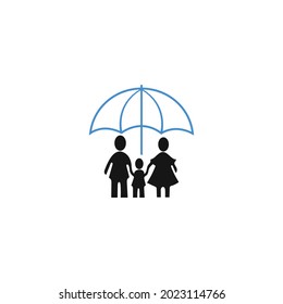 life insurance family icon vector