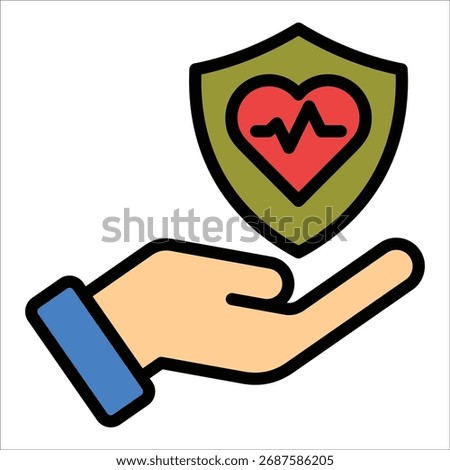 Life Insurance Icon Element For Design
