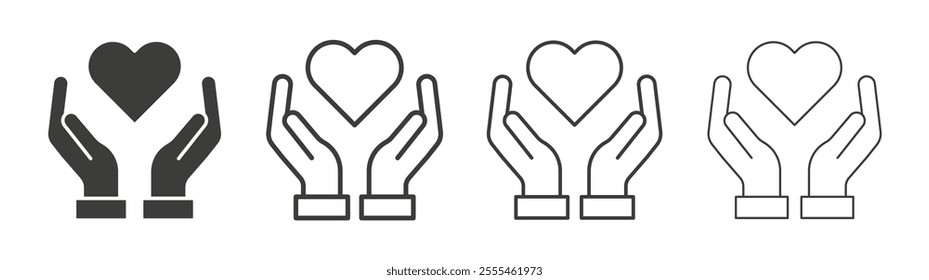 Life insurance icon pack. vector illustration