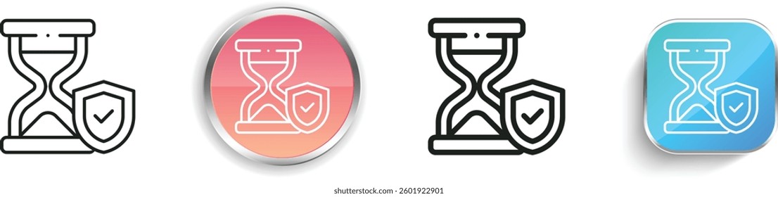 life insurance icon. Thin Linear, Regular and Button Style Design Isolated On White Background