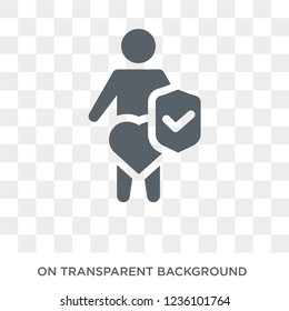 Life insurance icon. Trendy flat vector Life insurance icon on transparent background from Insurance collection. 