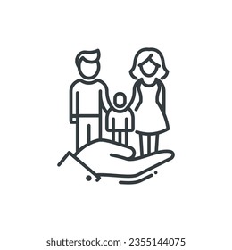 Life insurance icon, vector illustration