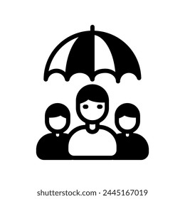Life Insurance icon in vector. Logotype
