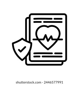 Icono de Seguro de Vida en Vector. Logotipo
