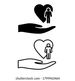 Life Insurance icon vector set. patient illustration sign collection. protect symbol.