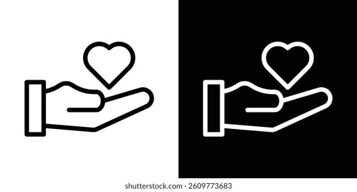 Life insurance icons vector set in stroke line style