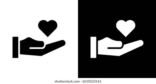 Life insurance icons vector set in solid flat style