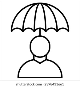 Life insurance, Insurances line icon, sign, symbol