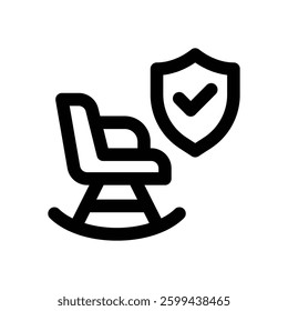 life insurance line icon. Clean and minimalist vector icon for websites, mobile apps, presentations, and logos. Fully scalable and customizable for any project.