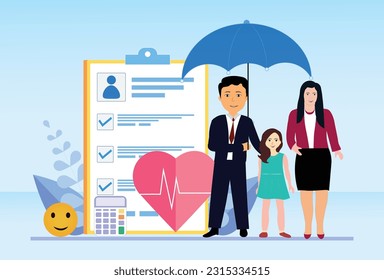 Life Insurance Policy Document for Family Protection Illustration