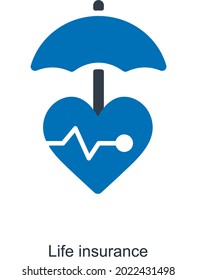 Life Insurance Policy Icon Concept