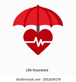 Life Insurance or Policy Icon Concept
