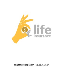 Life insurance sign.