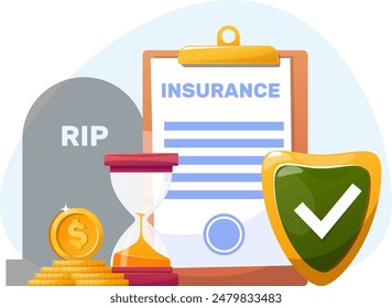 Life insurance. Stock vector illustration