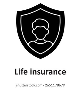 Life insurance :Vector Icon which can easily modify or edit