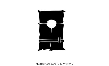 Life Jacket, black isolated silhouette