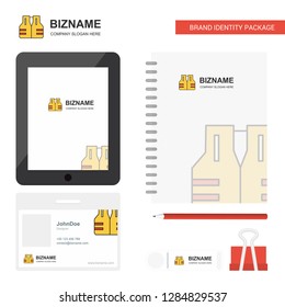 Life jacket  Business Logo, Tab App, Diary PVC Employee Card and USB Brand Stationary Package Design Vector Template