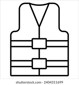 Life Jacket, Emergency web icon in line style