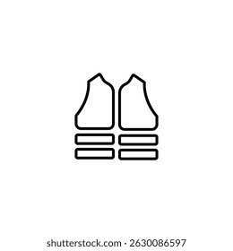 Life jacket equipment vector logo design