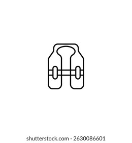 Life jacket equipment vector logo design