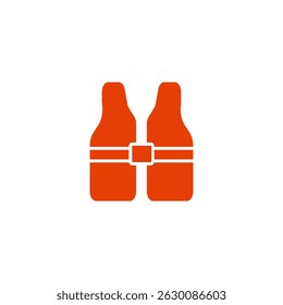 Life jacket equipment vector logo design