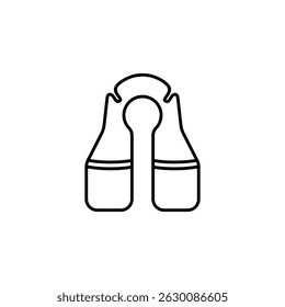 Life jacket equipment vector logo design