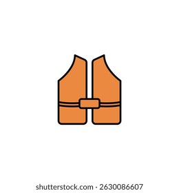 Life jacket equipment vector logo design