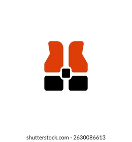 Life jacket equipment vector logo design
