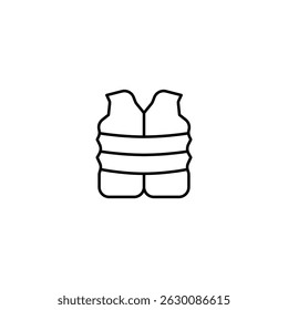 Life jacket equipment vector logo design
