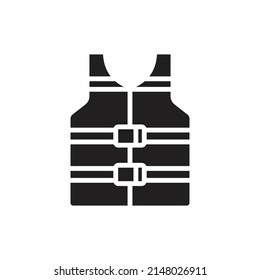 Life Jacket Filled Icon Vector Illustration