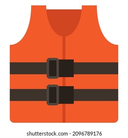 life jacket flat clipart vector illustration