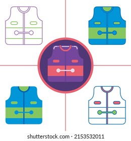 life jacket in flat design style