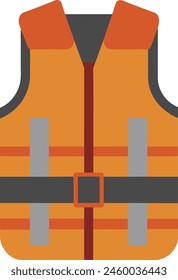 life jacket flat icon illustration isolated on white background. Safety equipment sign