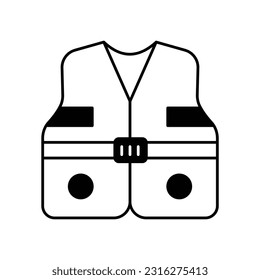 Life jacket Glyph Vector Icon that can easily edit or modify

