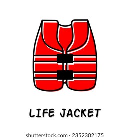 Life jacket icon design for business. Stock vector icon.