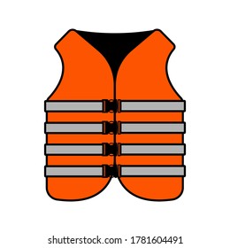 life jacket icon. flat illustration of life jacket vector icon. life jacket sign symbol. editable vector. vector illustration.