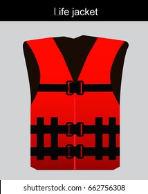  life jacket, icon illustration