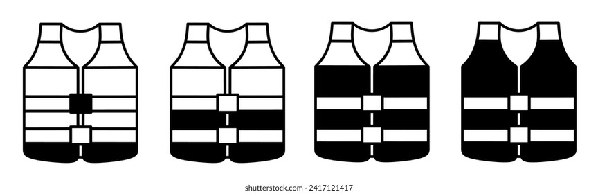 Life jacket icon illustration template. Stock vector.