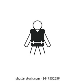 Life Jacket Icon Isolated On White Background. Water Safe Symbol Modern Simple Vector Icon For Website Or Mobile App