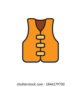 life jacket icon isolated sign symbol vector illustration