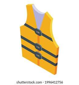 Life jacket icon. Isometric of Life jacket vector icon for web design isolated on white background