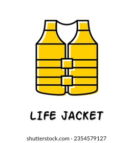 Life jacket icon logo design isolated on white background.