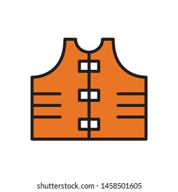 life jacket icon. logo element ilkustration. life jacket design. colored collection.